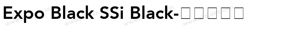 Expo Black SSi Black字体转换